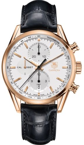 TAG Heuer Carrera Calibre 1887 41 Rose Gold / Silver / Alligator